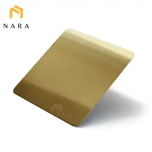 แผ่นสแตนเลส 304 สีทองแฮร์ไลน์