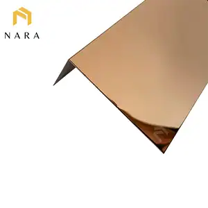 คิ้วสแตนเลสติดฝ้าเพดาน 50x100 มม. สีโรสโกลด์