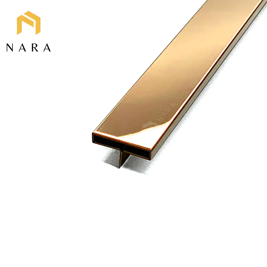 คิ้วสแตนเลสตัวที 15 มม. สีโรสโกลด์