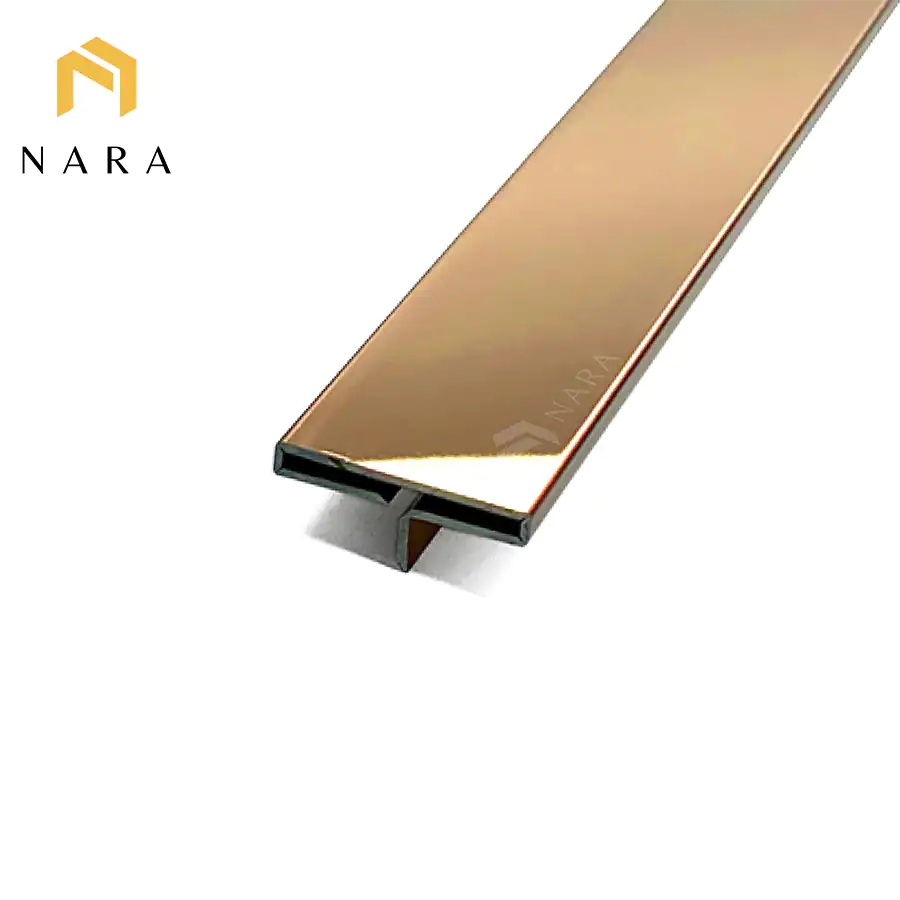 คิ้วสแตนเลสตัวที 20 มม. สีโรสโกลด์