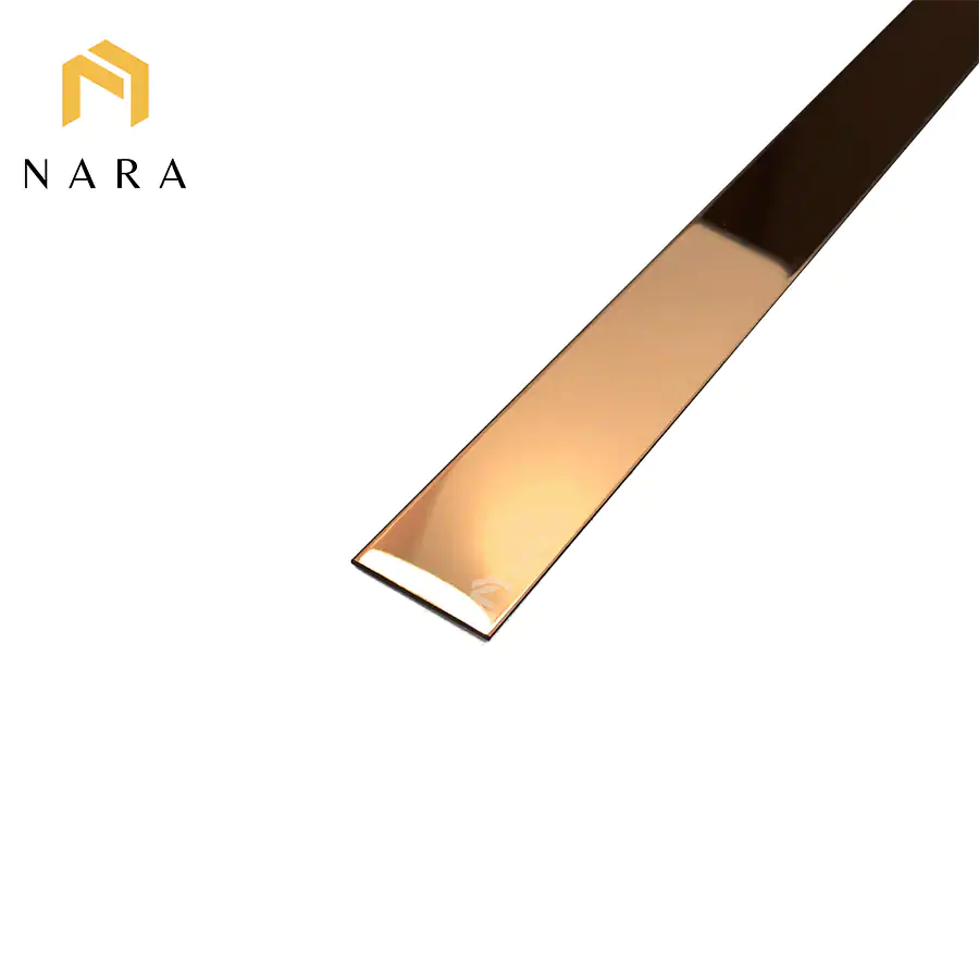 เส้นสแตนเลส 15 มม. สีโรสโกลด์