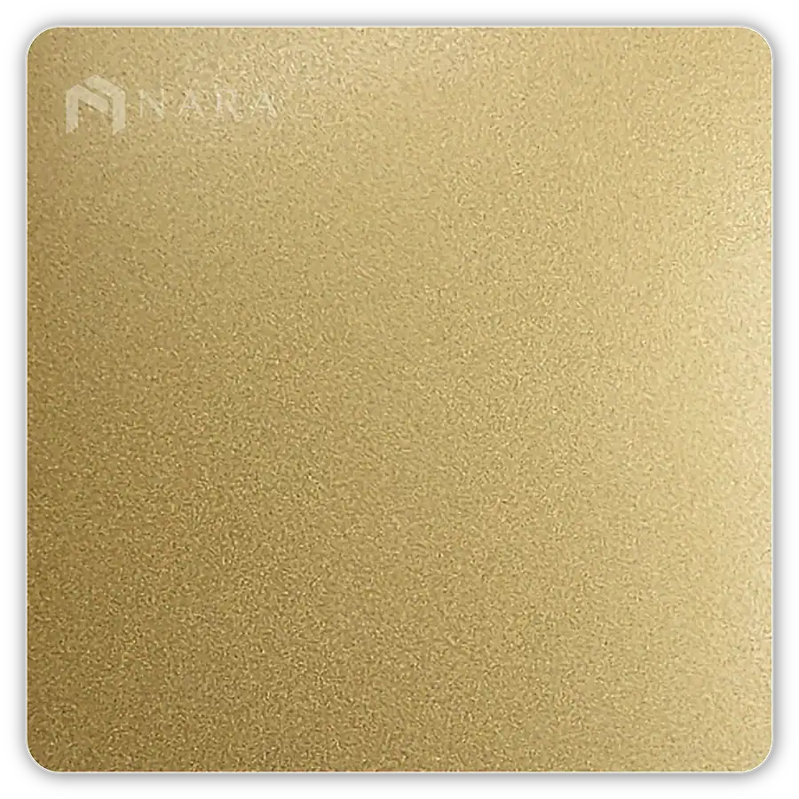 แผ่นสแตนเลส 304 สีทองเหลือง ผิวด้านเมทัลลิค