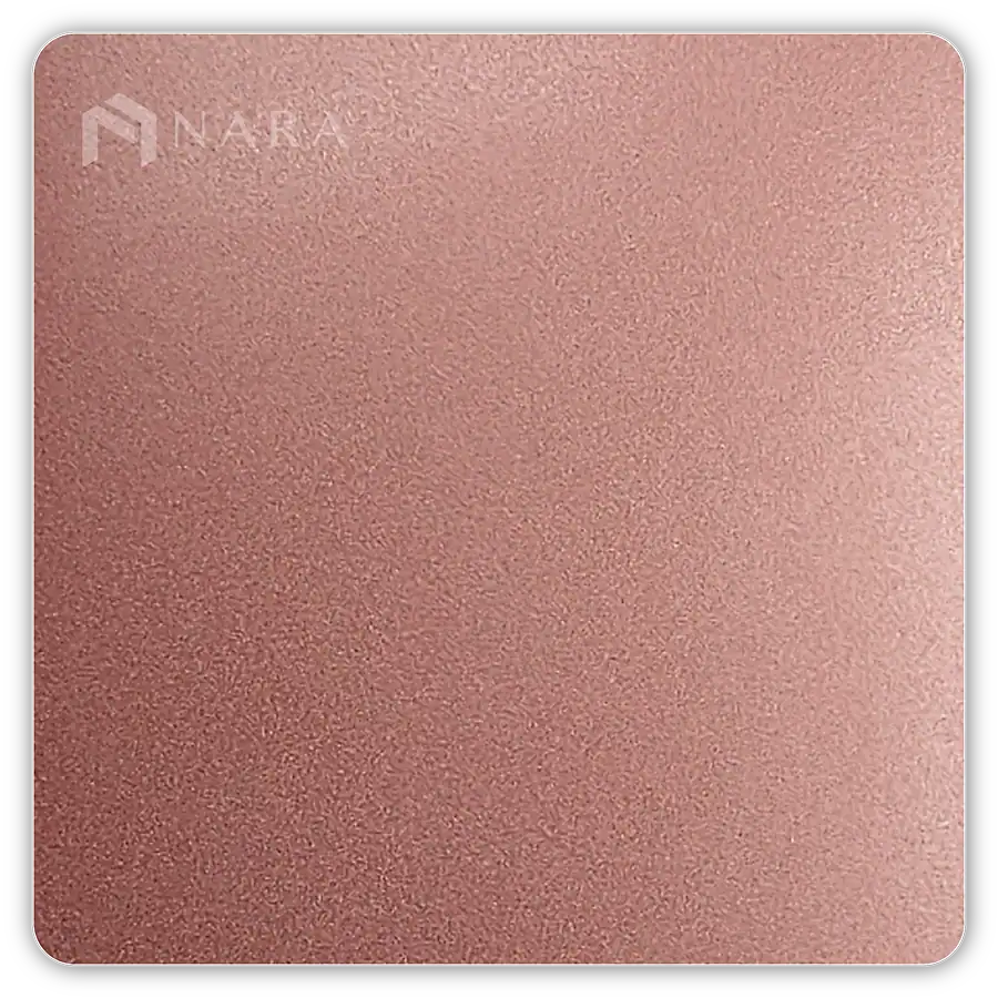 แผ่นสแตนเลส 304 สีพิงค์โกลด์ ผิวด้านเมทัลลิค