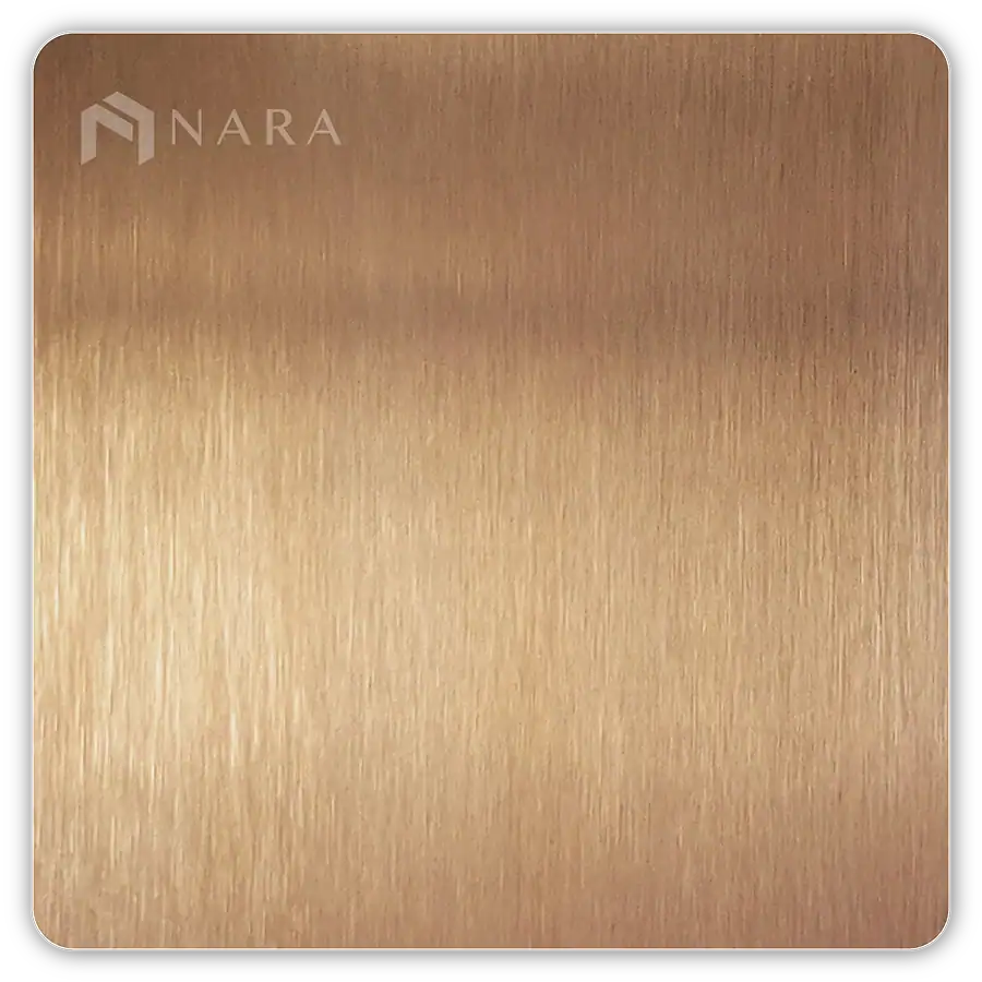 แผ่นสแตนเลส 304 สีโรสโกลด์ ผิวซาติน