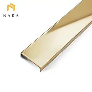 คิ้วสแตนเลสตัวยู 40 มม. สีแชมเปญโกลด์