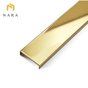 คิ้วสแตนเลสตัวยู 40 มม. สีทอง