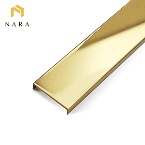 คิ้วสแตนเลสตัวยู 50 มม. สีทอง