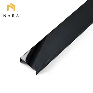 คิ้วสแตนเลสตัวยู 30 มม. สีดำเจ็ทแบล็ค