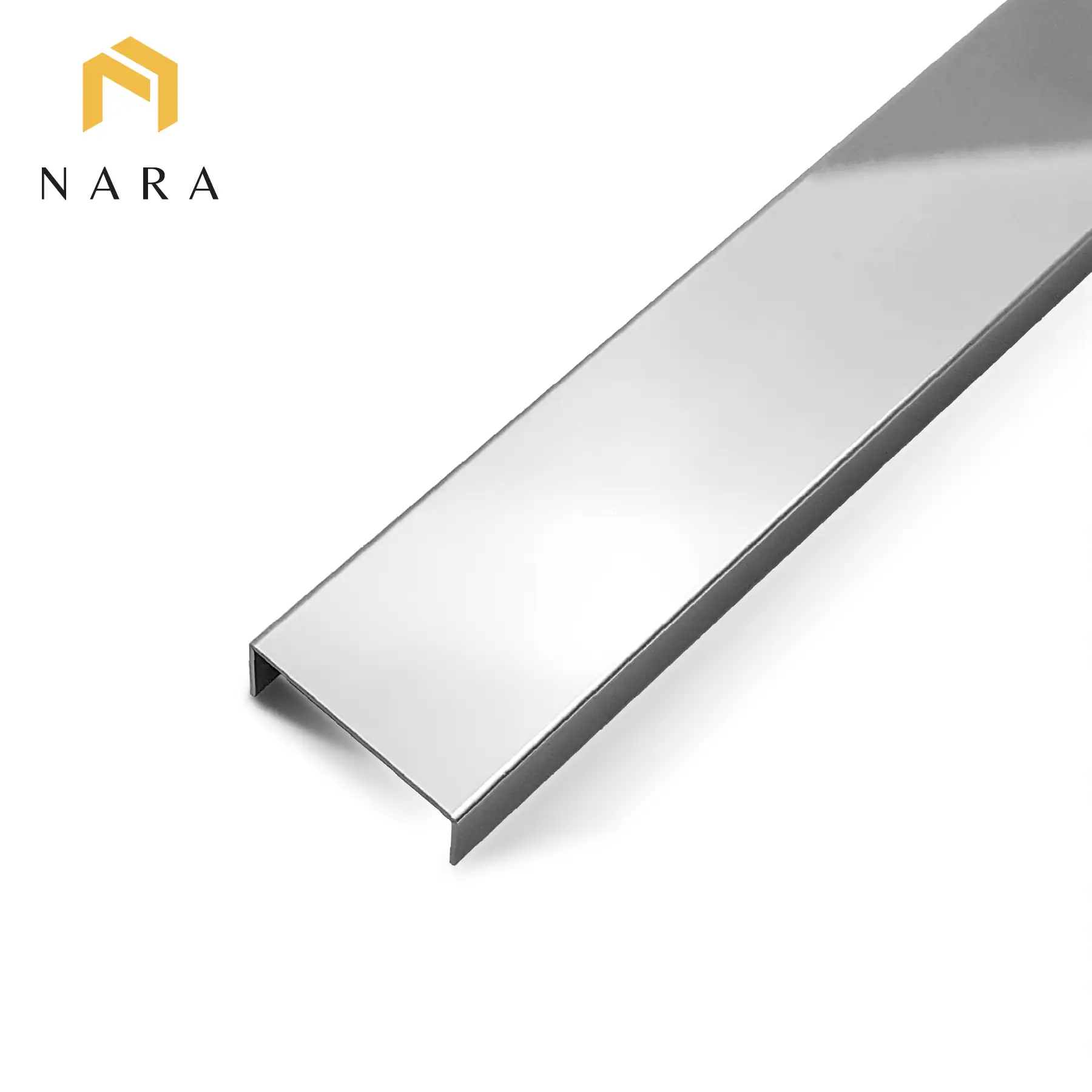 คิ้วสแตนเลสตัวยู 30 มม. สีเงิน