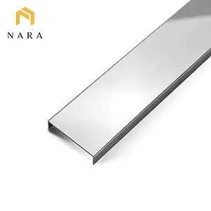 คิ้วสแตนเลสตัวยู 40 มม. สีเงิน