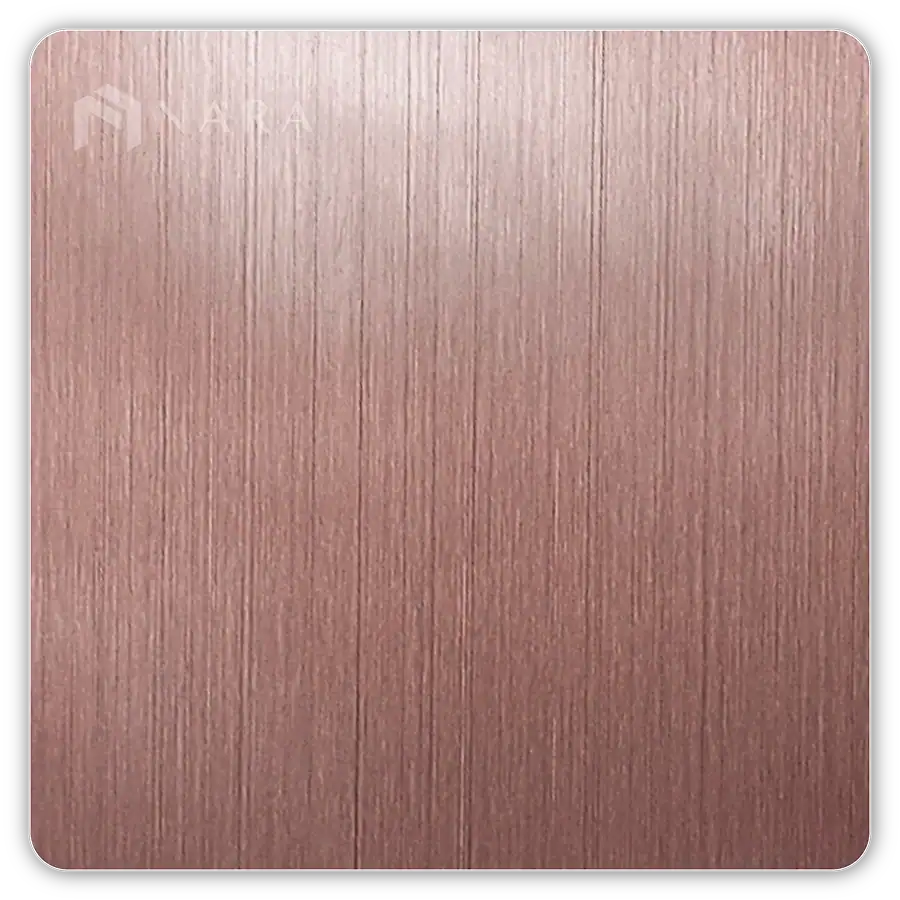 แผ่นสแตนเลส 304 สีเวลเว็ทโกลด์ ผิวแฮร์ไลน์