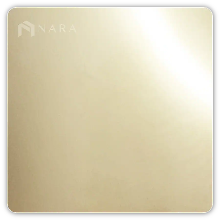 แผ่นสแตนเลส 304 สีไวท์โกลด์ ผิวเงา