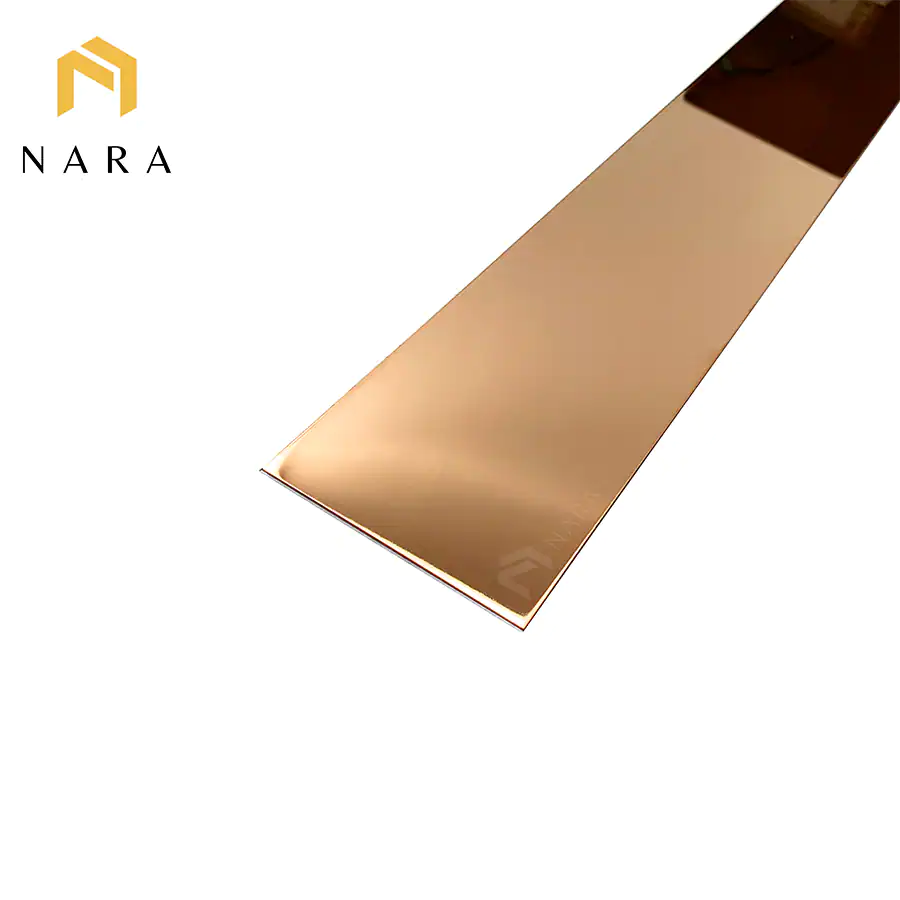 เส้นสแตนเลส 50 มม. สีโรสโกลด์