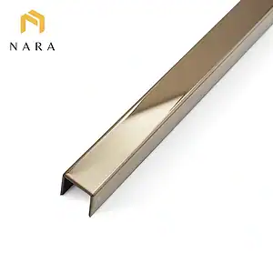 คิ้วสแตนเลสตัวยู 10 มม. สีบรอนซ์