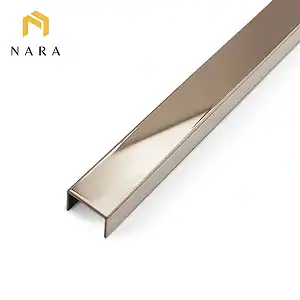 คิ้วสแตนเลสตัวยู 15 มม. สีบรอนซ์