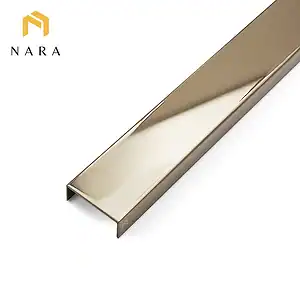 คิ้วสแตนเลสตัวยู 25 มม. สีบรอนซ์