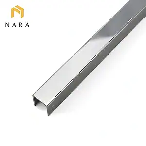 คิ้วสแตนเลสตัวยู 10 มม. สีเงิน