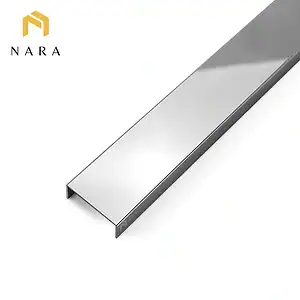 คิ้วสแตนเลสตัวยู 25 มม. สีเงิน