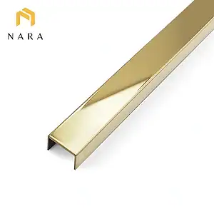 คิ้วสแตนเลสตัวยู 15 มม. สีไวท์โกลด์