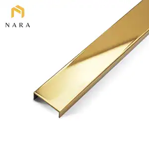 คิ้วสแตนเลสตัวยู 30 มม. สีทองเหลือง