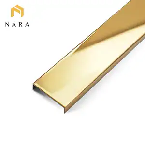 คิ้วสแตนเลสตัวยู 40 มม. สีทองเหลือง