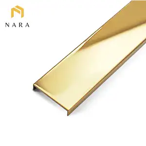 คิ้วสแตนเลสตัวยู 50 มม. สีทองเหลือง