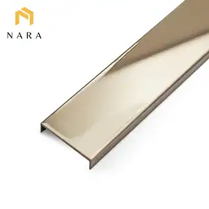 คิ้วสแตนเลสตัวยู 40 มม. สีบรอนซ์