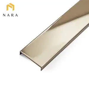 คิ้วสแตนเลสตัวยู 50 มม. สีบรอนซ์