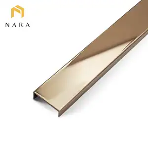 คิ้วสแตนเลสตัวยู 30 มม. สีน้ำตาล