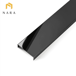 คิ้วสแตนเลสตัวยู 40 มม. สีดำกราไฟต์