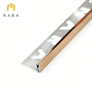 คิ้วกระเบื้องสแตนเลสขอบเล็ก สีน้ำตาล 3 มม.