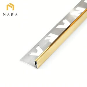 คิ้วกระเบื้องสแตนเลสขอบเล็ก สีแชมเปญโกลด์ 3 มม.