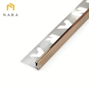 คิ้วกระเบื้องสแตนเลสขอบเล็ก สีดาร์กบราวน์ 3 มม.