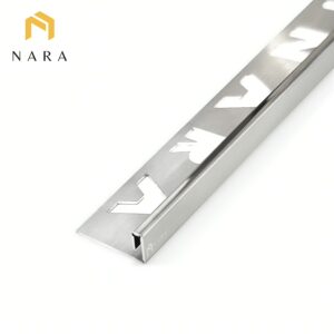 คิ้วกระเบื้องสแตนเลสขอบเล็ก สีเงิน 3 มม.