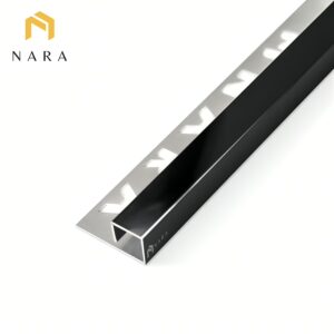 คิ้วกระเบื้องสแตนเลส 15 มม. สีดำเจ็ทแบล็ค