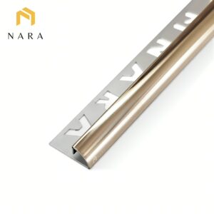 คิ้วกระเบื้องสแตนเลสขอบโค้ง สีบรอนซ์ 15 มม.