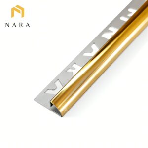 คิ้วกระเบื้องสแตนเลสขอบโค้ง สีทองแดง 15 มม.