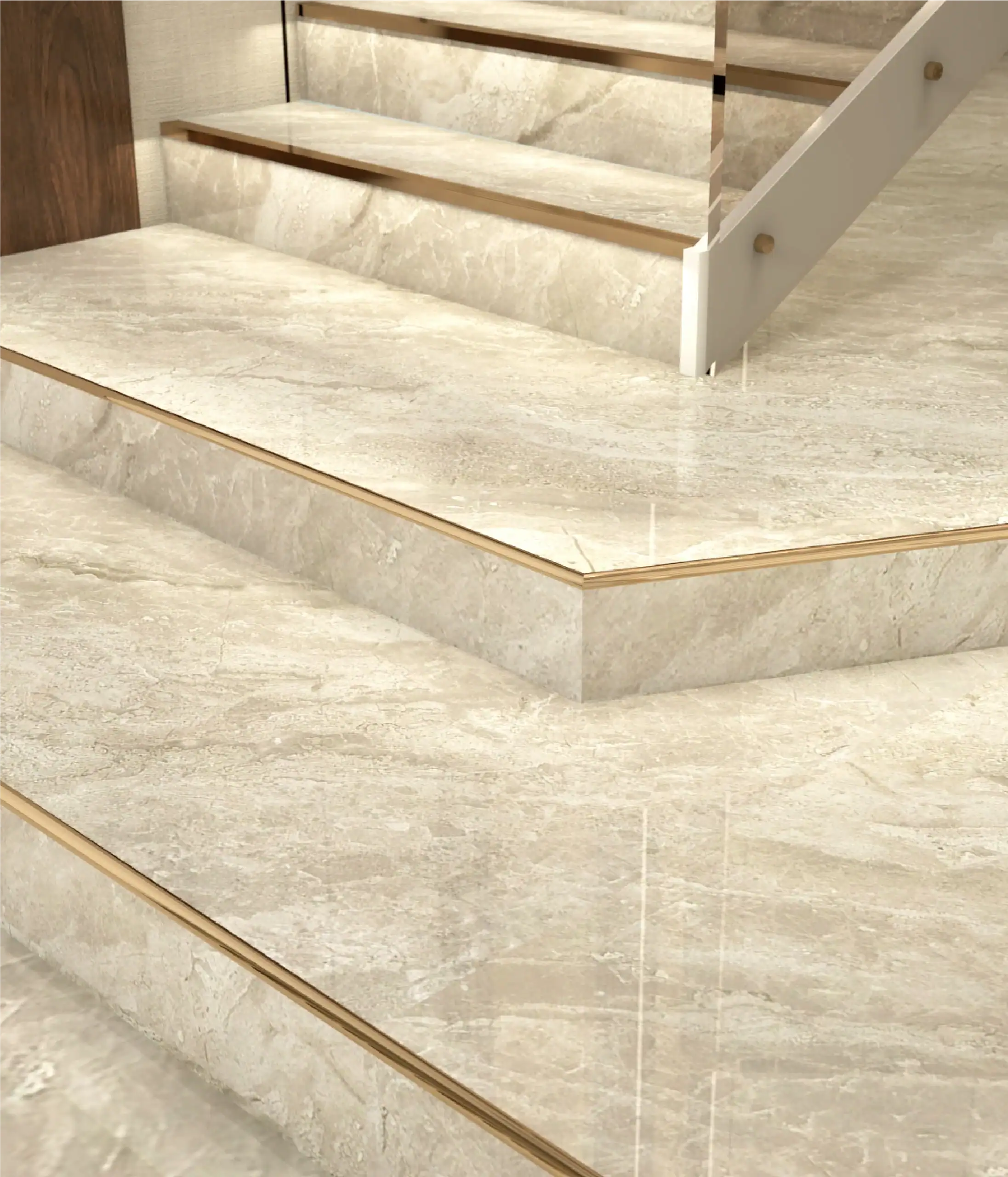 คิ้วกระเบื้องสแตนเลสขอบโค้ง