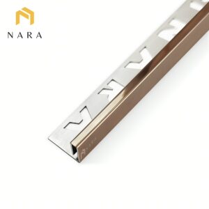 คิ้วกระเบื้องสแตนเลสขอบเล็ก สีดาร์กบราวน์ 5 มม.