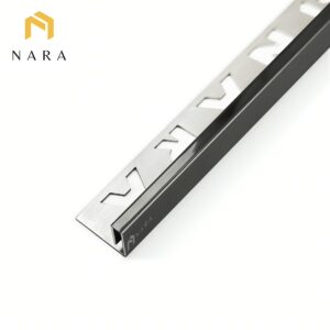 คิ้วกระเบื้องสแตนเลสขอบเล็ก สีดำกราไฟต์ 5 มม.