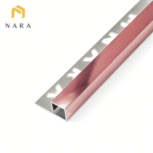 คิ้วกระเบื้องสแตนเลส 15 มม. สีเวลเว็ทโกลด์ ผิวเงา