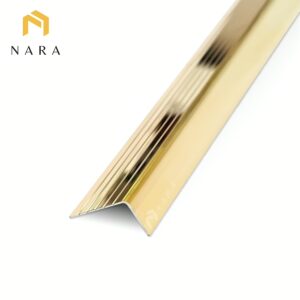 จมูกสแตนเลสแบบฉาก สีแชมเปญโกลด์ ผิวเงา 30 มม.