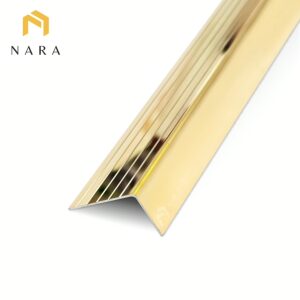 จมูกสแตนเลสแบบฉาก สีแชมเปญโกลด์ ผิวเงา 40 มม.