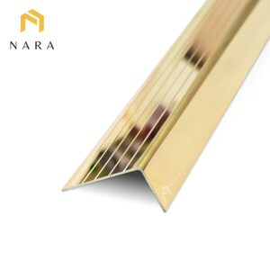 จมูกสแตนเลสแบบฉาก สีแชมเปญโกลด์ ผิวเงา 50 มม.