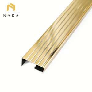 จมูกสแตนเลส สีแชมเปญโกลด์ ผิวเงา 40 มม.