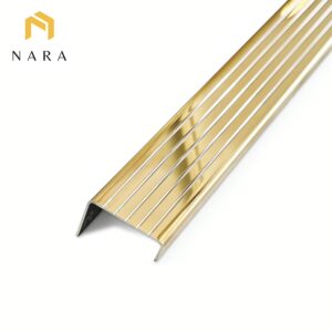 จมูกสแตนเลสแบบตัวยู สีแชมเปญโกลด์ ผิวเงา 30 มม.