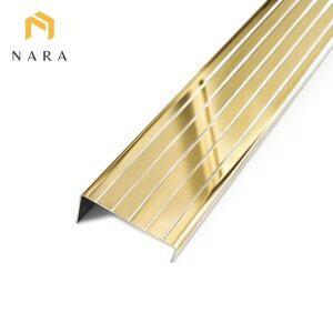 จมูกสแตนเลสแบบตัวยู สีแชมเปญโกลด์ ผิวเงา 50 มม.