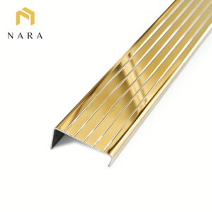 จมูกสแตนเลสแบบตัวยู สีทอง ผิวเงา 40 มม.