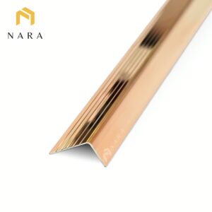 จมูกสแตนเลสแบบฉาก สีโรสโกลด์ ผิวเงา 30 มม.