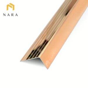 จมูกสแตนเลสแบบฉาก สีโรสโกลด์ ผิวเงา 40 มม.